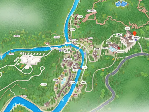 孝昌结合景区手绘地图智慧导览和720全景技术，可以让景区更加“动”起来，为游客提供更加身临其境的导览体验。